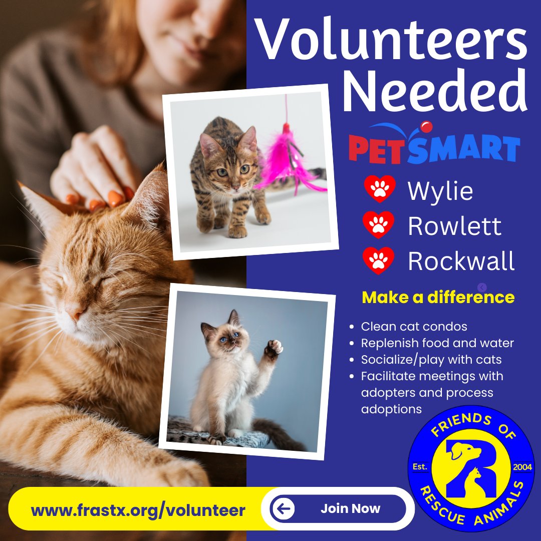 Volunteers Needed at PetSmart