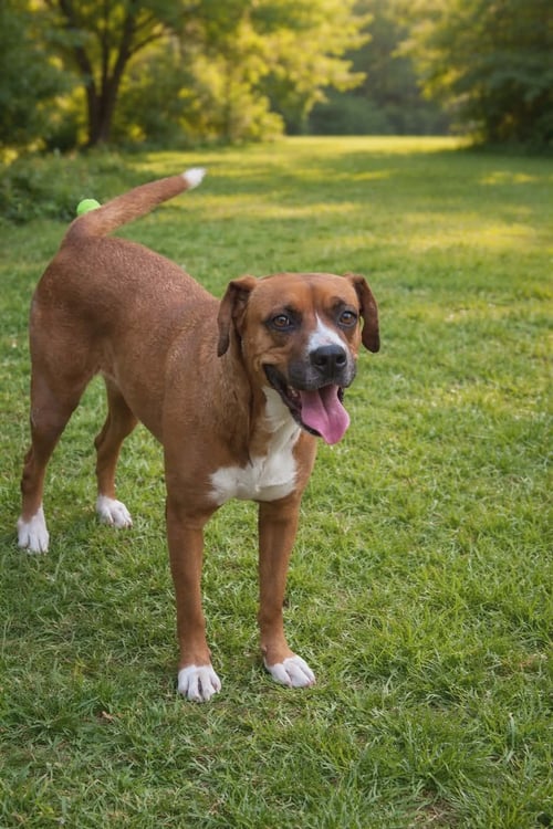 MOCHIE- GOOFY GIRL - Boxer / Labrador Retriever available for adoption