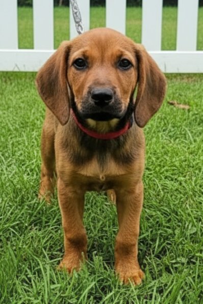 PUPPY GUNNER - Redbone Coonhound available for adoption
