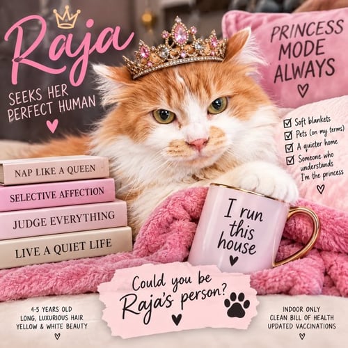 RAJA** CL - Domestic Long Hair available for adoption