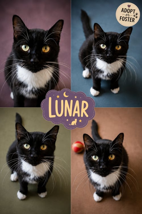 LUNAR (FCID# 07/27/2026 - 6 TRAINER) C - Tuxedo available for adoption