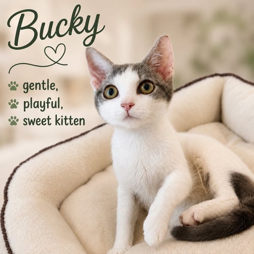 BUCKY (FCID 06/24/2026-147) - Domestic Short Hair available for adoption