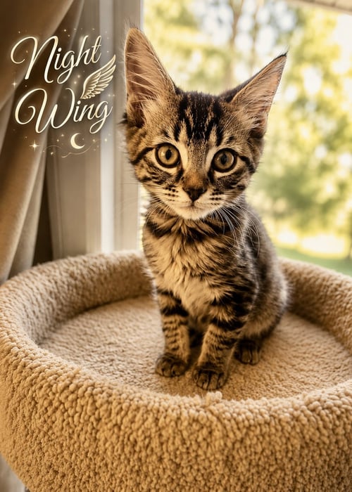 NIGHT WING, WILLOW GROVE, (FCID 06/26/2026-107) - Domestic Long Hair available for adoption