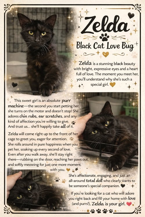 ZELDA (FCID# 03/16/2026 - 41 TRAINER) - Domestic Short Hair / Domestic Medium Hair available for adoption