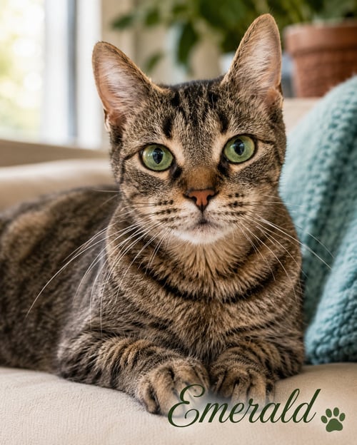 EMERALD (FCID# 06/11/2026 - 3 TRAINER) C - Tabby available for adoption