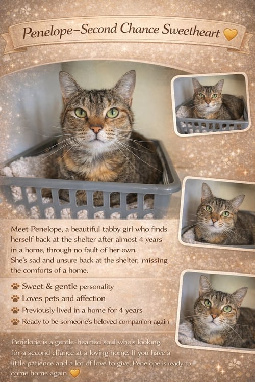 PENELOPE (FCID# 11/09/2022 - 12 GLEN MILLS PS) - Tabby / Calico available for adoption