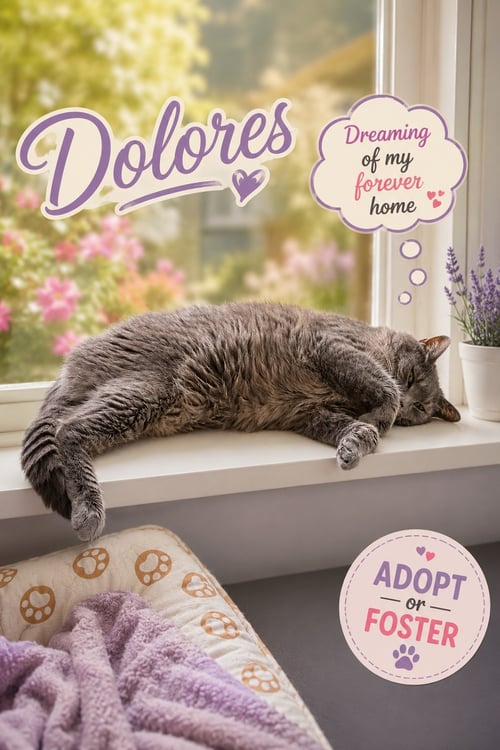 DOLORES (FCID# 05/12/2026 - 54 TRAINER) - Tabby available for adoption