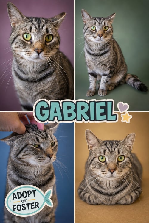GABRIEL (FCID# 06/30/2026 - 60 TRAINER) - Tabby available for adoption