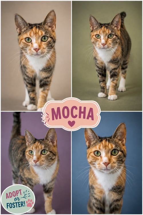 MOCHA (FCID# 12/01/2025 - 6 MILLSBORO PS) - Tabby / Calico available for adoption