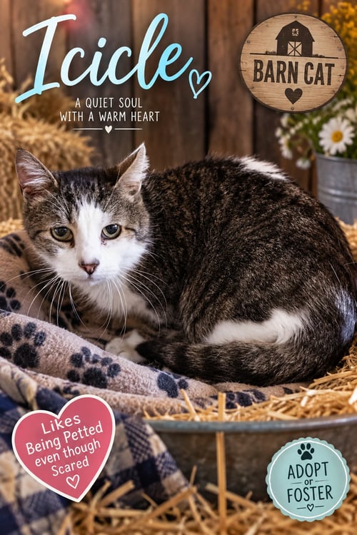 ICICLE: BARN CAT (FCID# 01/28/2026 - 27) - Tabby available for adoption