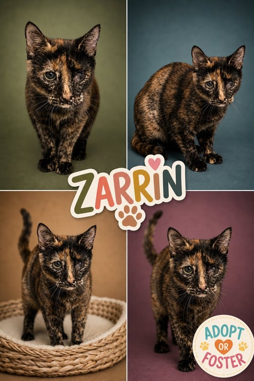 ZARRIN (FCID# 08/04/2026 - 32 TRAINER) - Tortoiseshell available for adoption