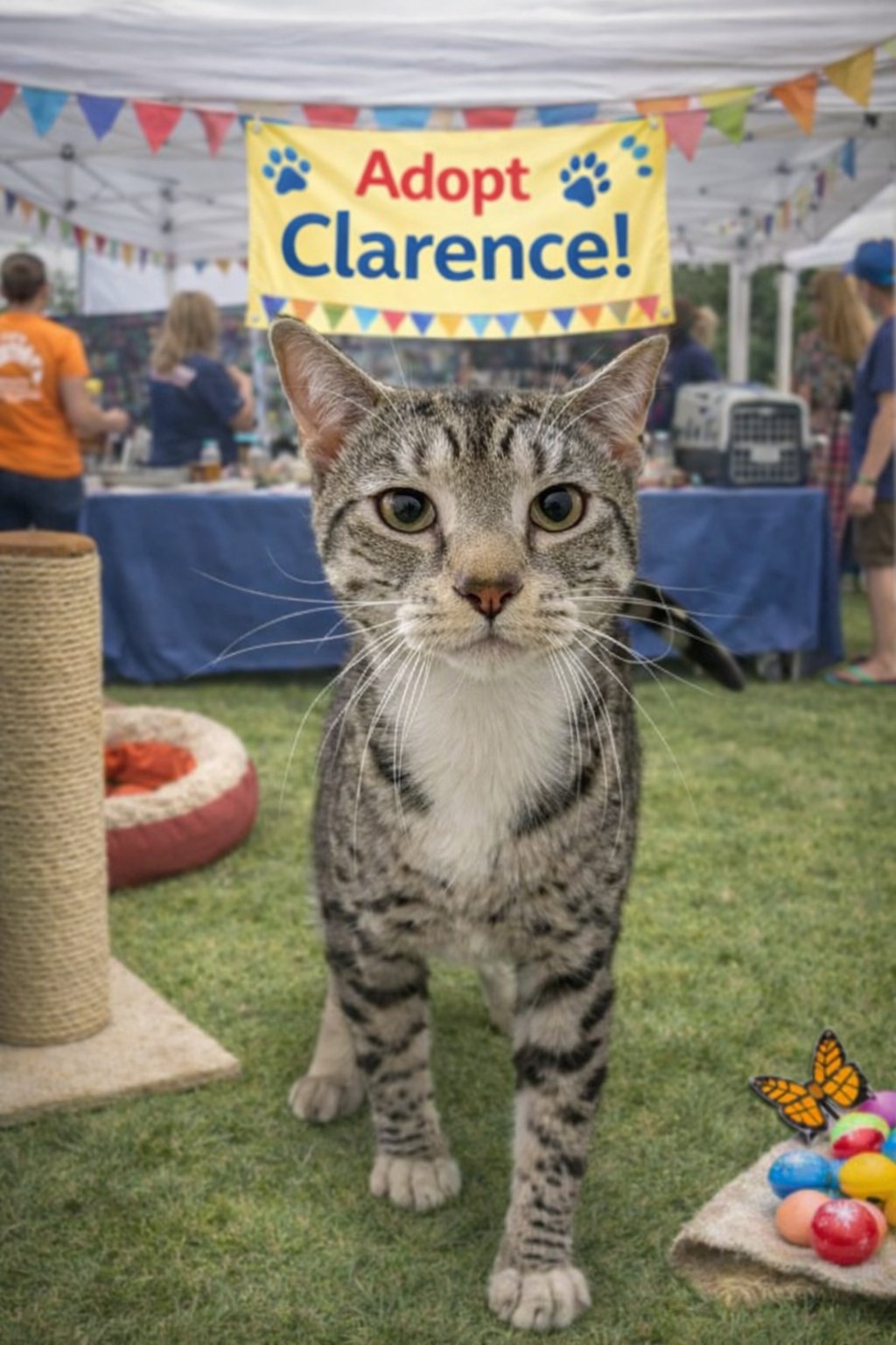 CLARENCE (FCID# 03/02/2026 - 82 GLEN MILLS PS) RC - Tabby / Tuxedo available for adoption