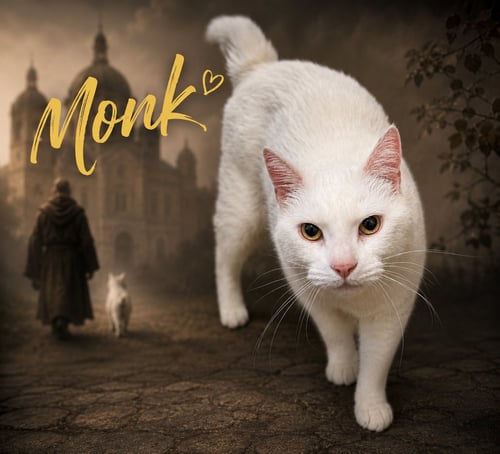 MONK (FCID# 08/15/2024 - 68 TRAINER) - Domestic Short Hair available for adoption