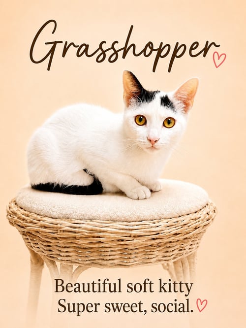 GRASSHOPPER (FCID# 03/26/2026-124) WILLOW GROVE - Domestic Short Hair available for adoption