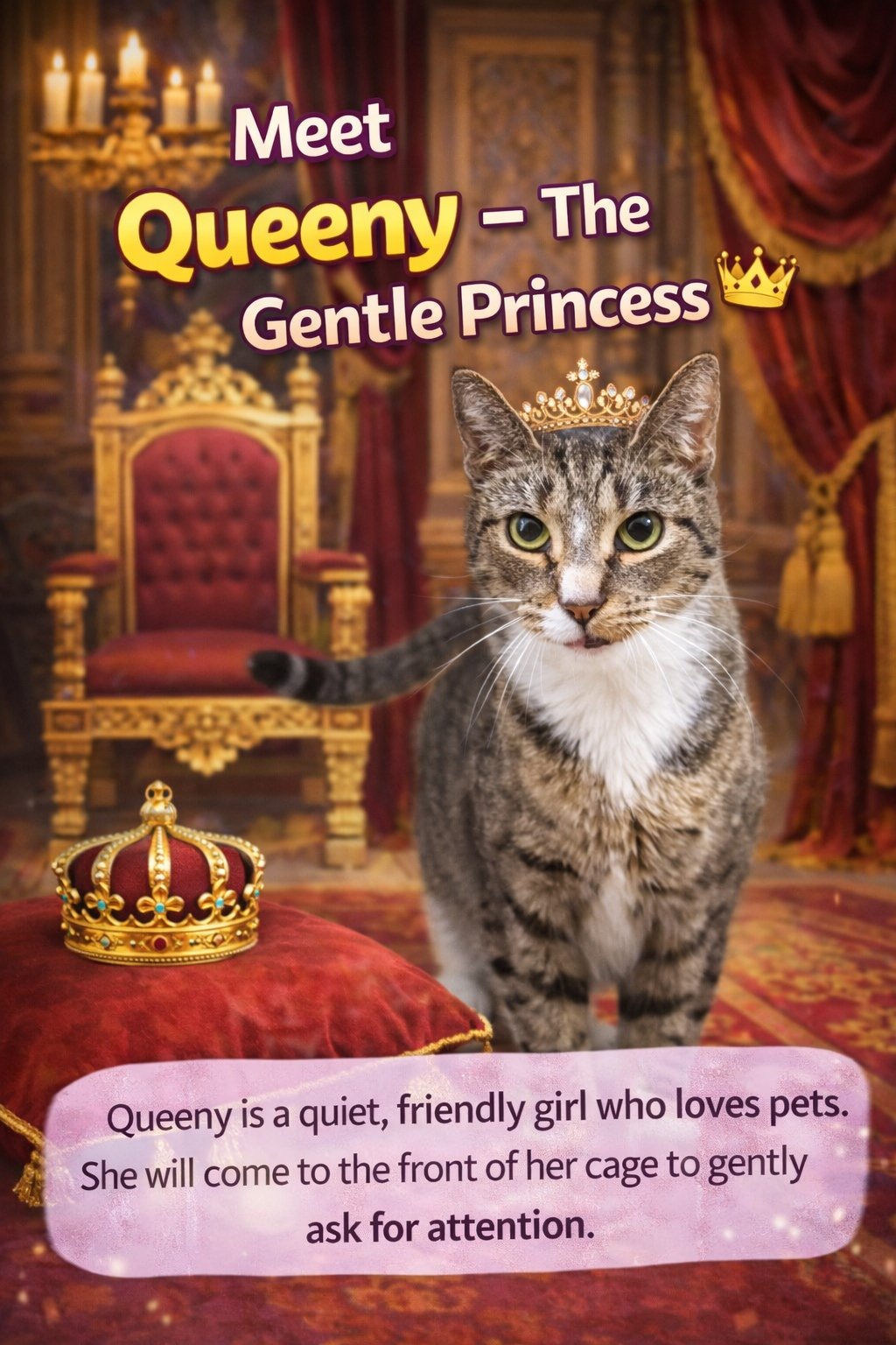 QUEENY (FCID# 03/12/2026 - 30 WEST CHESTER PS) - Tabby / Tuxedo available for adoption
