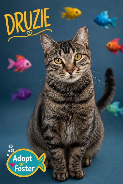 DRUZIE (FCID# 07/08/2026 - 45 TRAINER) - Tabby available for adoption