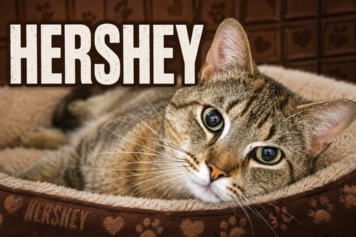 HERSHEY (FCID# 05/07/2026 - 17 TRAINER) - Tabby available for adoption