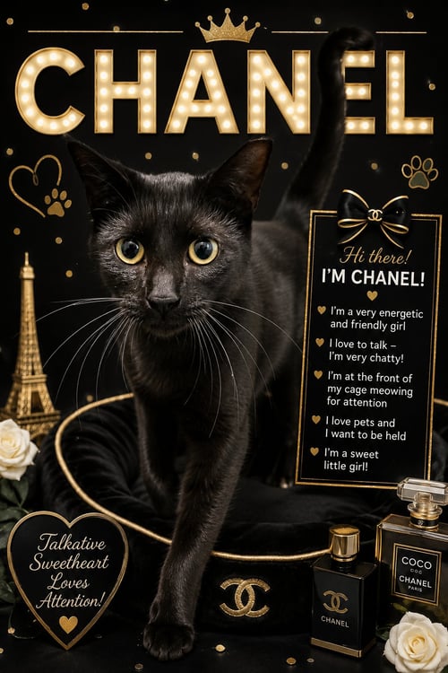 CHANEL (FCID# 05/13/2026 - 51 TRAINER) - Domestic Short Hair available for adoption