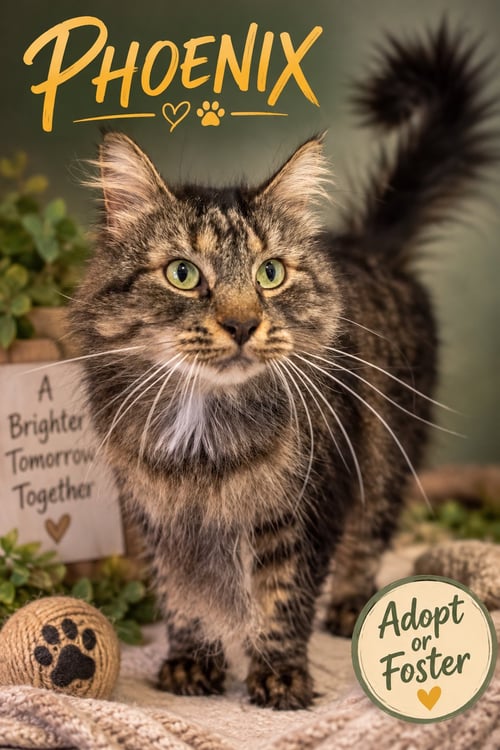 PHOENIX: DLH (FCID# 01/20/2025 - 40) C - Domestic Long Hair / Tabby available for adoption