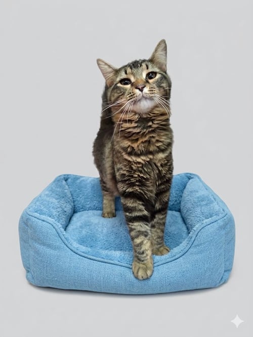 FUZZY - Domestic Long Hair / Tabby available for adoption