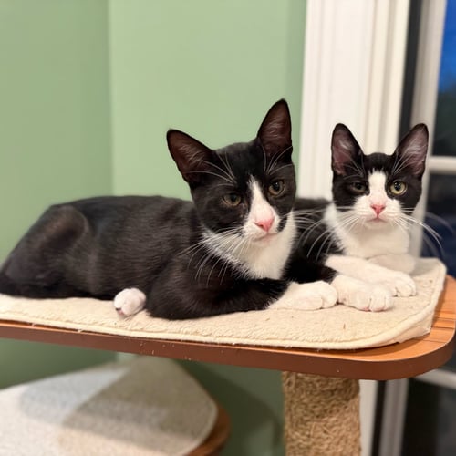CLYDE DREXLER & CHILI P - Domestic Short Hair available for adoption
