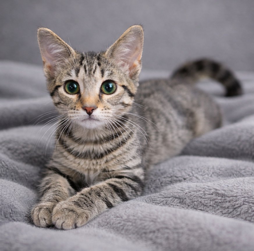 KITTEN CRIBBAGE - Domestic Short Hair / Tabby available for adoption