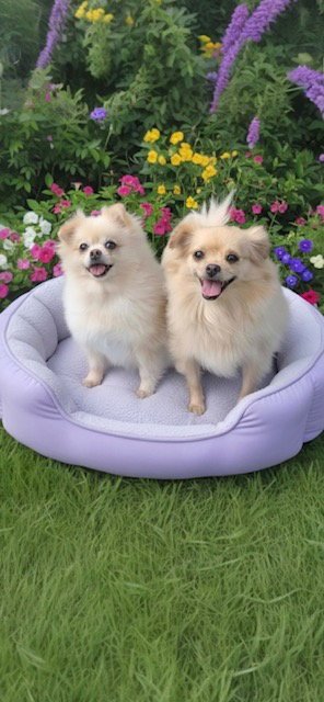 DANA & ANNIE MAE - Pomeranian / Shih Tzu available for adoption