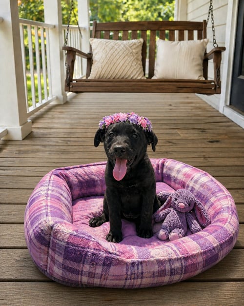 BLACK LAB BORDER COLLIE PUPPY FEMALE - Labrador Retriever / Border Collie available for adoption