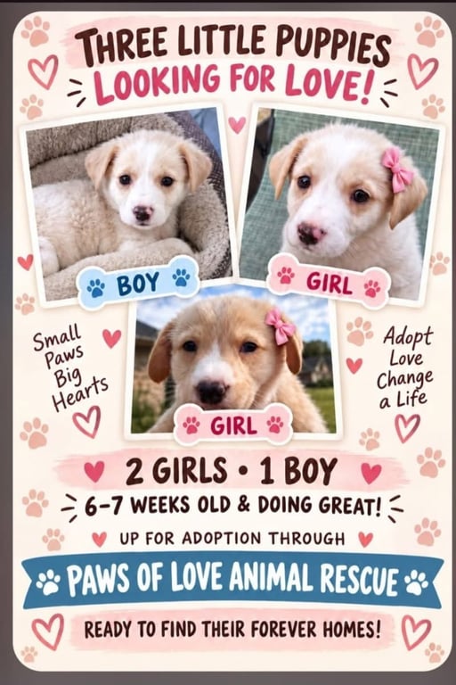 Bailey, Sadie and Teddy Image