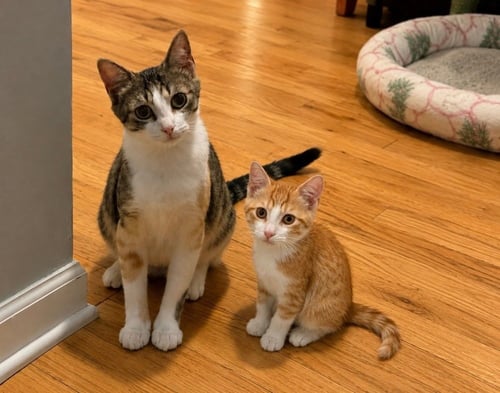 CALLA LYLLIE AND SUNNY **COURTESY POST - Domestic Short Hair available for adoption