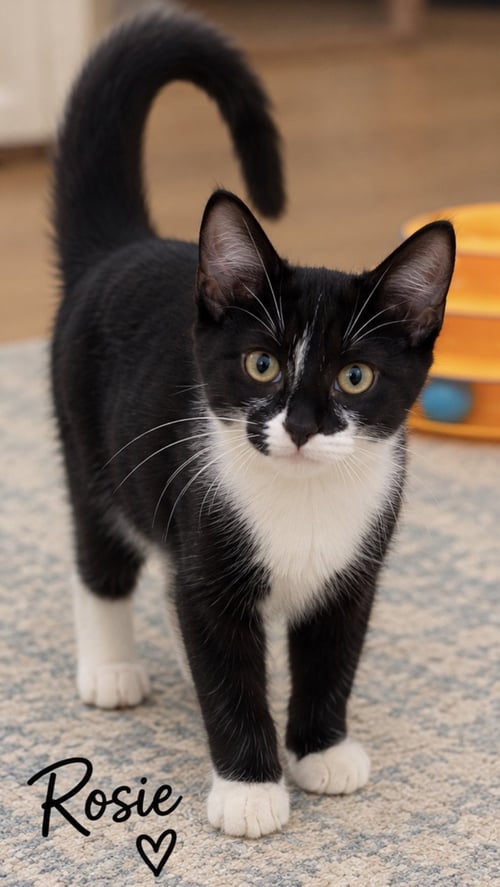 ROSIE - Tuxedo available for adoption