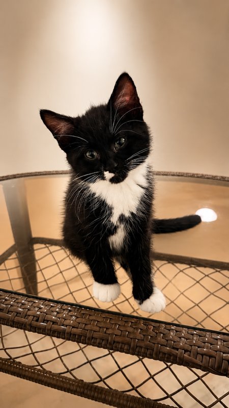 PUDDIN' - Domestic Medium Hair / Tuxedo available for adoption
