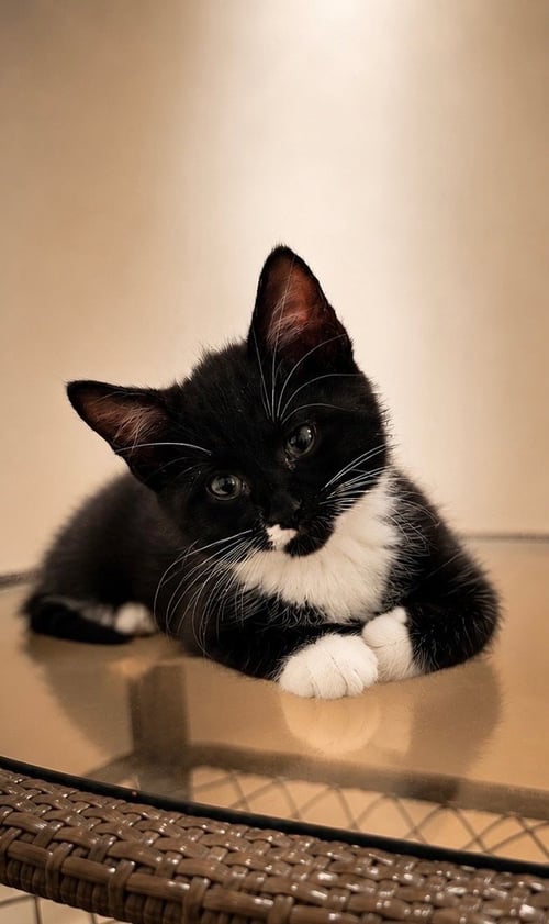 PUDDIN' - Domestic Medium Hair / Tuxedo available for adoption