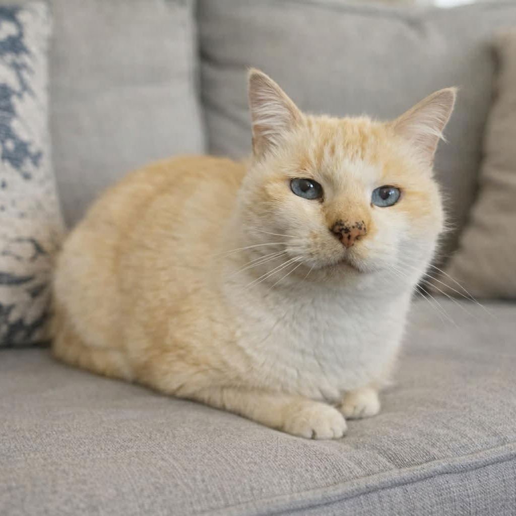 SNOW - Domestic Medium Hair / Siamese available for adoption