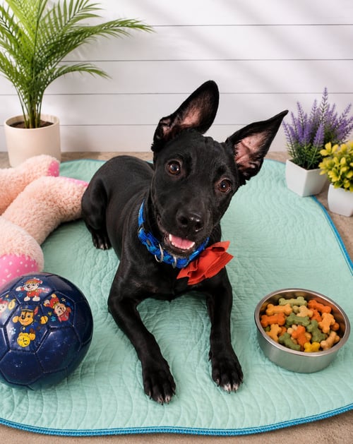 MIDNIGHT OREO AC - Black Labrador Retriever / Terrier available for adoption