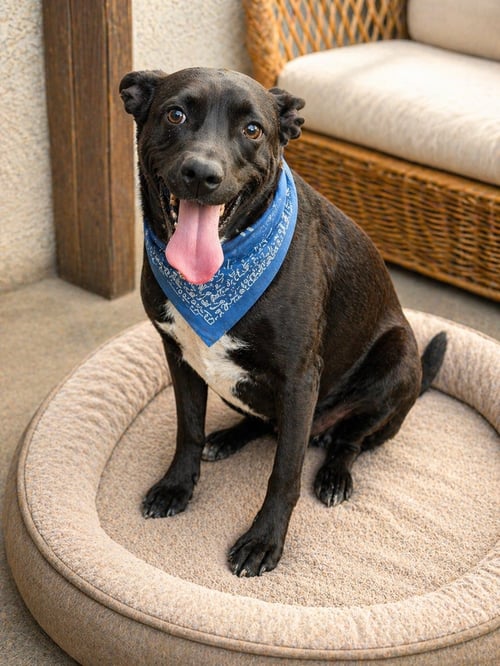 BEBO - Black Labrador Retriever / Terrier available for adoption